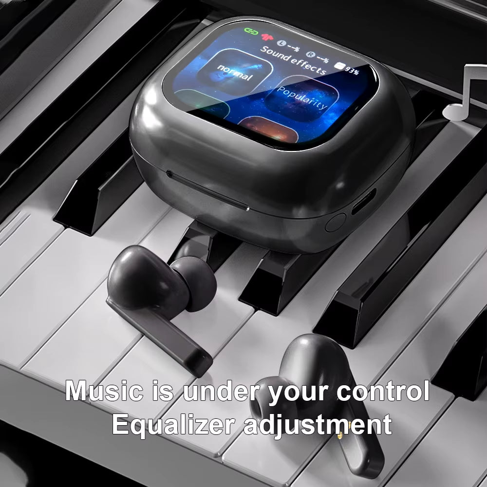 Original TWS Wireless Bluetooth Earphones Earbuds Smart LCD Touch Screen with APP Hifi Stereo Sound Headphones HD Call