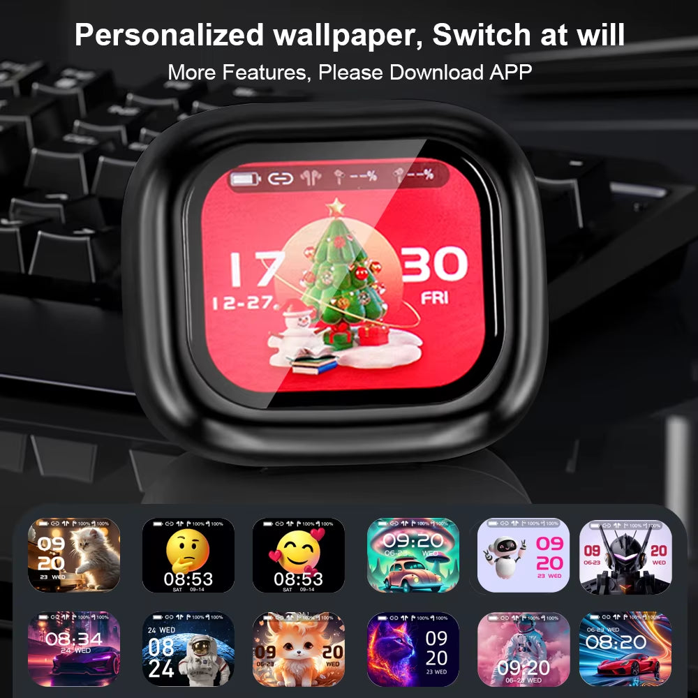 Original TWS Wireless Bluetooth Earphones Earbuds Smart LCD Touch Screen with APP Hifi Stereo Sound Headphones HD Call